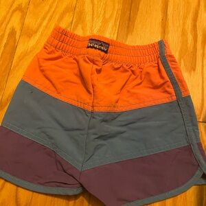 Patagonia Coral and Blue Swim Shorts